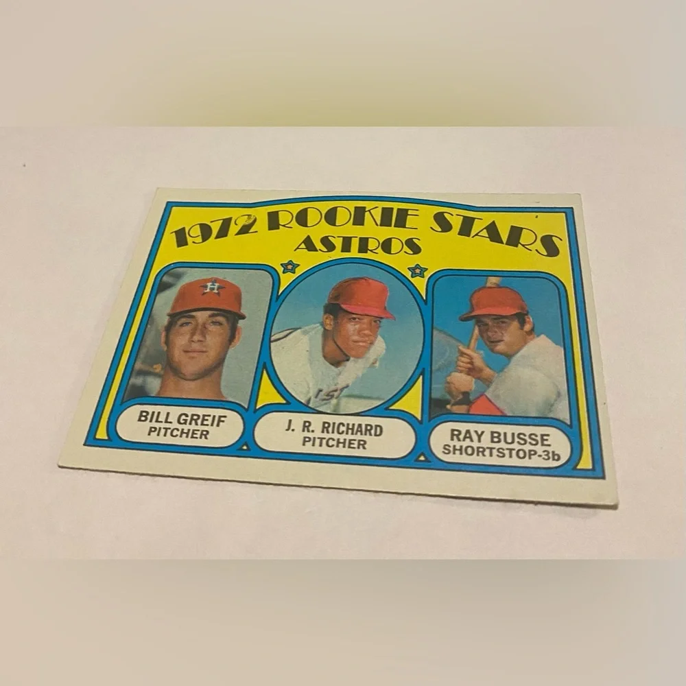 J.R. Richards/Bill Greif/Ray Busse 1972 Astros Rookie Card Topps Baseball